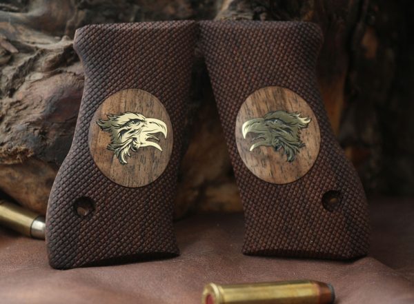 Jericho 941FB Compatible Walnut Customizable Grips Diamond Gun Grips USA-490