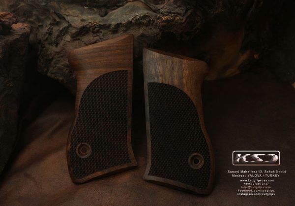 Jericho 941FB Compatible Walnut Grips Diamond Gun Grips USA-507