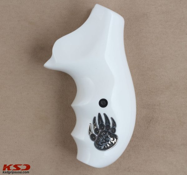 Ruger SP101 Compatible White Acrylic Customizable Grips Gun Grips USA-525