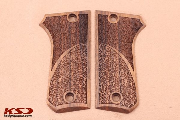 Unique RR 51 (Kapalı Fransız Onlusu) Compatible Walnut Grip Gun Grips USA-548