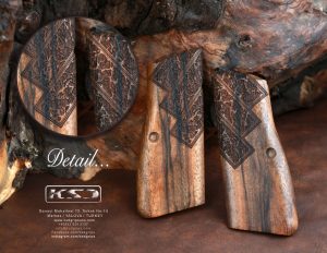 Browning MK3 Compatible Walnut Grips Other Designs Gun Grips USA-553