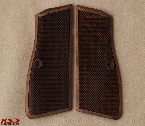 Browning MK3 Compatible Walnut Grips Diamond Gun Grips USA-556