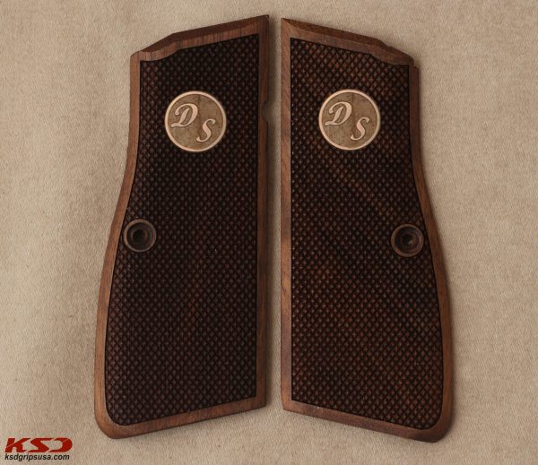 Browning MK3 Compatible Walnut Customizable Grips Diamond Gun Grips USA-557