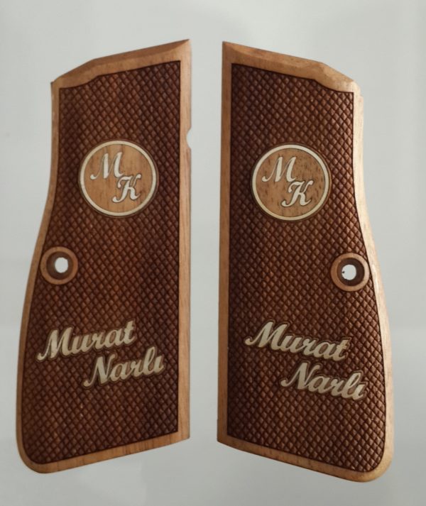 Browning MK3 Compatible Walnut Customizable Grips Diamond Gun Grips USA-565