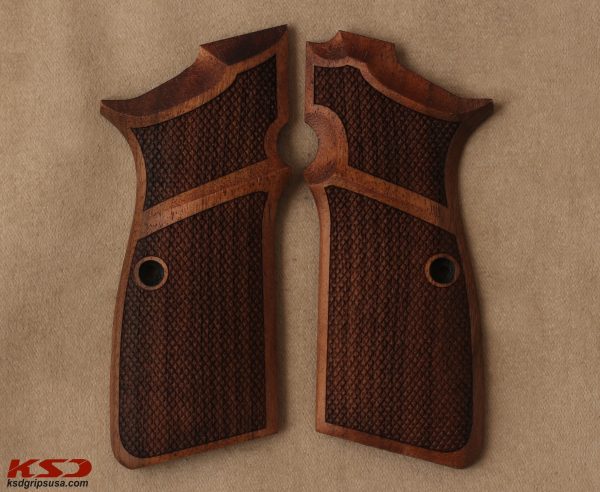 Browning MK3 Compatible Walnut Grips Diamond Gun Grips USA-571