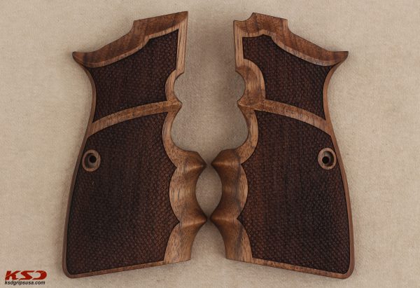 Browning MK3 Compatible Walnut Grips Diamond Gun Grips USA-572