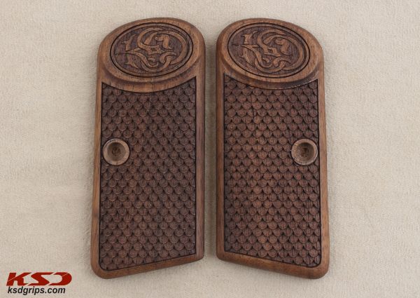 Browning FN 1910 Compatible Walnut Grips Dragon Skin Gun Grips USA-581