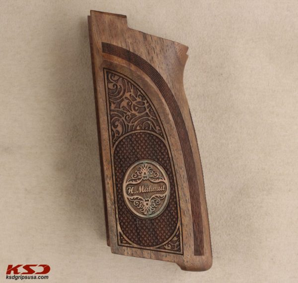 Browning FN HP DA / BDA9 Compatible Walnut Customizable Grips Framed Gun Grips USA-599