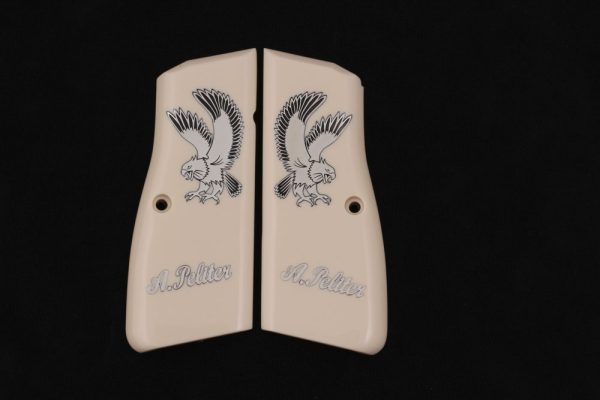 Browning MK3 Compatible Ivory Acrylic Customizable Grips Gun Grips USA-626