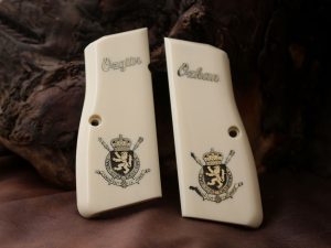 Browning MK3 Compatible Ivory Acrylic Customizable Grips Gun Grips USA-627