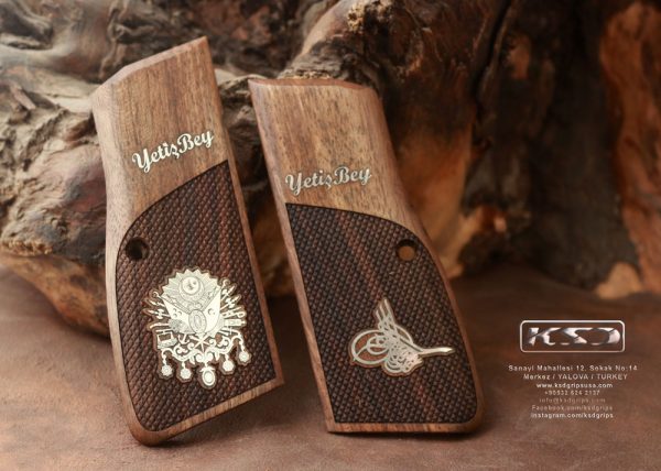 Browning MK3 Compatible Walnut Customizable Grips Diamond Gun Grips USA-632