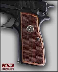 Browning MK3 Compatible Walnut Grips Diamond Gun Grips USA-640