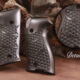 SIG P220 Compatible Walnut(Black Painted) Grips Honeycomb Gun Grips USA-661