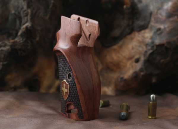 SIG P210-1/-4 /-5/-6/ DK M49 With Lanyard Ring Rosewood Custom Grip Gun Grips USA-685