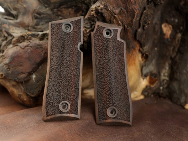 Colt Mustang Plus II Compatible Walnut Grips Striped(Full) Gun Grips USA-752