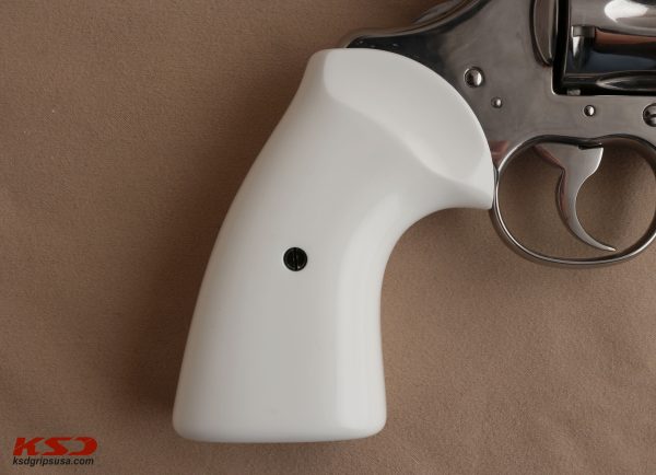 Colt Python (Pre 2020) Compatible White Acrylic Grips Gun Grips USA-760