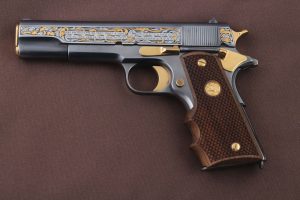 Colt 1911 FIT Model Compatible Walnut Grips Dragon Skin Gun Grips USA-773