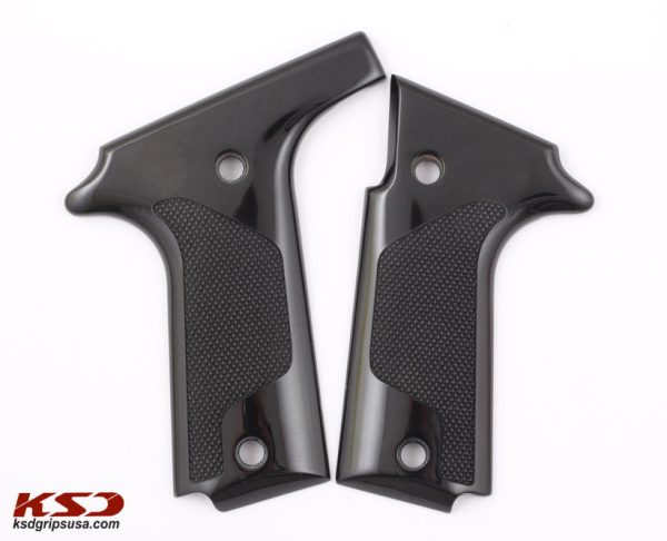 Colt Double Eagle Compatible Black Acrylic Grips Diamond Gun Grips USA-775