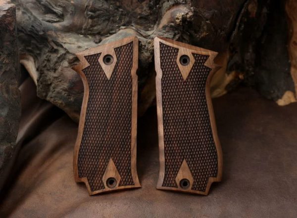 Sarsılmaz K 2 45 Compatible Walnut Grips Diamond Gun Grips USA-784