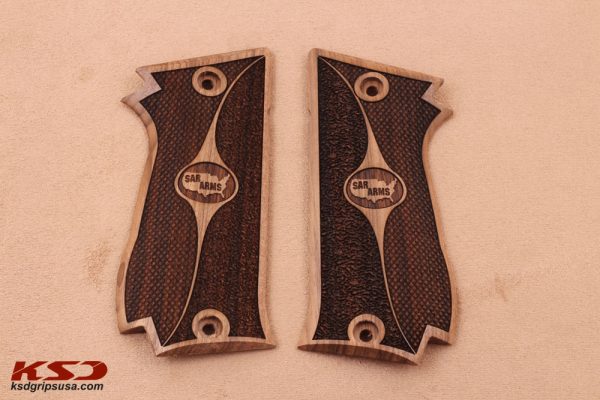 Sarsılmaz K 2 45 Compatible Walnut Grips Double-Checkering Gun Grips USA-810