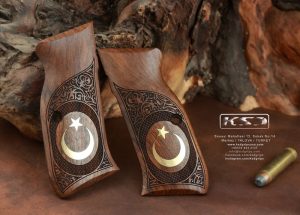 Sarsılmaz Kılınç 2000 Light, P8L Compatible Walnut Grips Framed Gun Grips USA-817