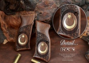 Sarsılmaz Kılınç 2000 Light, P8L Compatible Walnut Grips Framed Gun Grips USA-817