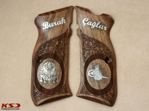 Sarsılmaz Kılınç 2000 Mega / B6 Hawk Compatible Walnut Grips Framed Gun Grips USA-829