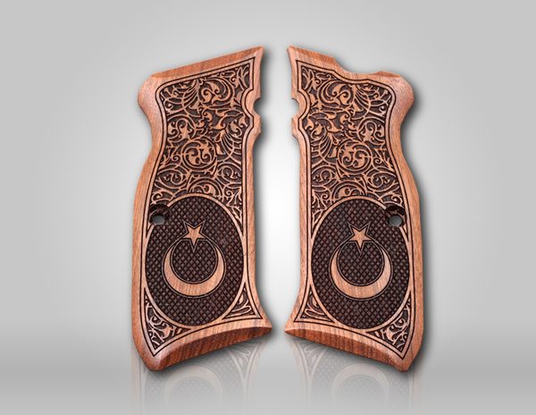 Sarsılmaz Kılınç 2000 Mega / B6 Hawk Compatible Walnut Grips Framed Gun Grips USA-835