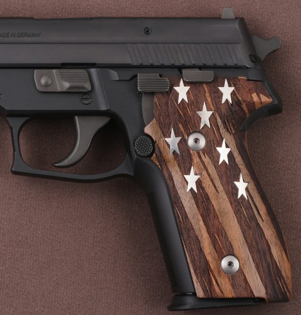 Sig Sauer P228 / P229 Compatible Walnut Custom Grips American Flag Gun Grips USA-870