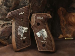 Sig Sauer P228 / P229 Compatible Walnut Custom Grips Dragon Skin Gun Grips USA-888