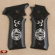 LLama 1911 Style Compatible Black Acrylic Customizable Grips Gun Grips USA-1091