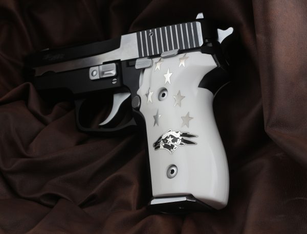 Sig Sauer P228 / P229 Compatible White Acrylic Customizable Grips Gun Grips USA-994