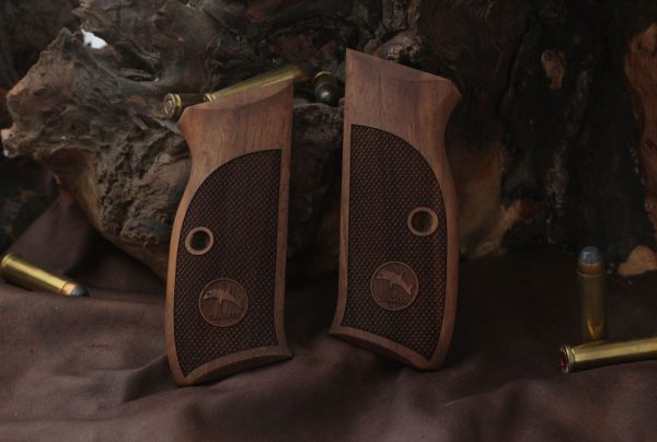 Canik L120 Compatible Walnut Grips Diamond Gun Grips USA-1017