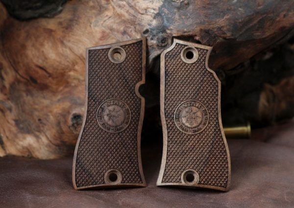 Star Süper Star BM Compatible Walnut Grips Diamond Gun Grips USA-1036