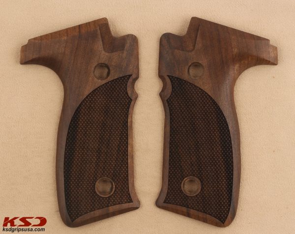 Zastava EZ9 / E40 Compatible Walnut Grips Diamond Gun Grips USA-1057