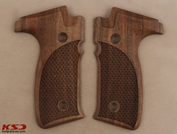 Zastava EZ9 / E40 Compatible Walnut Grips Dragon Skin Gun Grips USA-1058