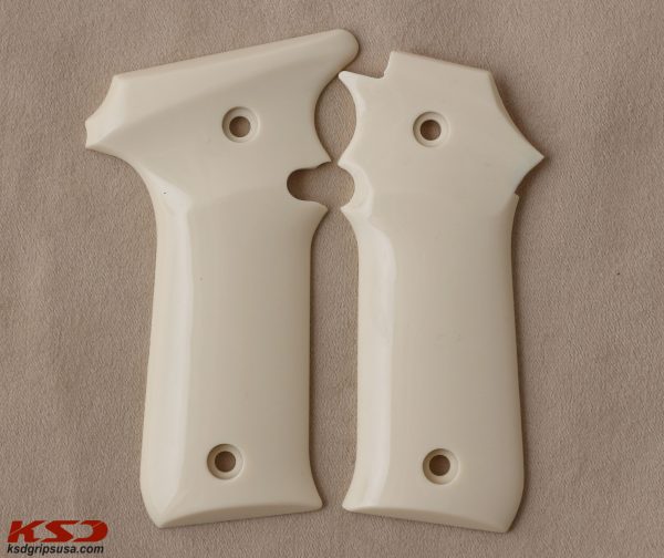 LLama 1911 Style Compatible Ivory Acrylic Grips Gun Grips USA-1088