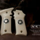 LLama 1911 Style Compatible Ivory Acrylic Customizable Grips Gun Grips USA-1089