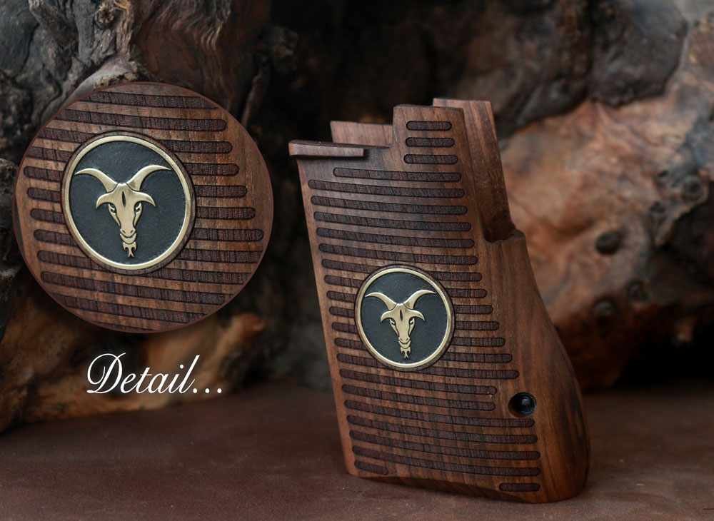 Walnut Handgun Grip For Desert Eagle Mark I, Mark VII & Mark XIX - Wood Replacement Grip
