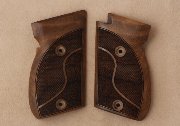 Astra Constable DA II Compatible Walnut Grips Double-Checkering Gun Grips USA-1141