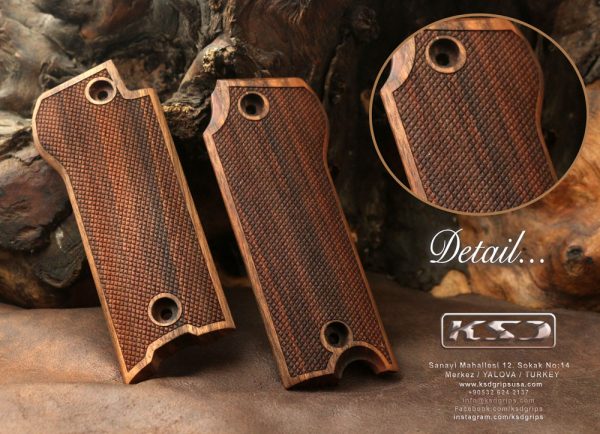 Astra Mod 600 Compatible Walnut Grips Diamond Gun Grips USA-1157