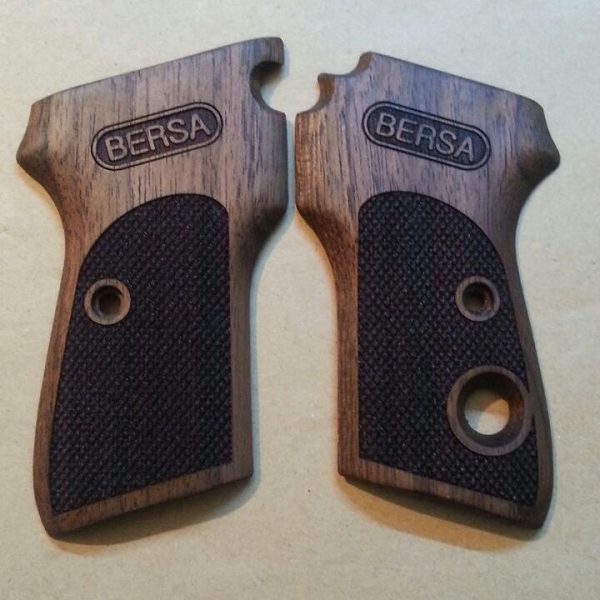 Bersa Model Lusber 84 Compatible Walnut Grips Diamond Gun Grips USA-1162