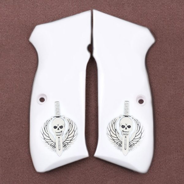 CZ 75, 75B, 75BD, 85 KADET SHADOW1 Compatible White Acrylic Grip Gun Grips USA-1206