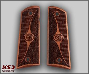 Colt 1911 FIT Model Compatible Rosewood Grips Double-Checkering Gun Grips USA-1398