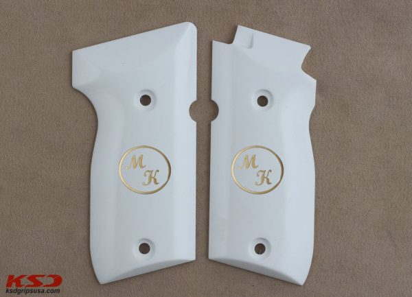 Astra A 75 Compatible White Acrylic Customizable Grips Gun Grips USA-1354