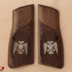 Beretta 92FS, 92A1, 92G, 92D, 96, M9 Compatible Walnut Grips Framed Gun Grips USA-1386