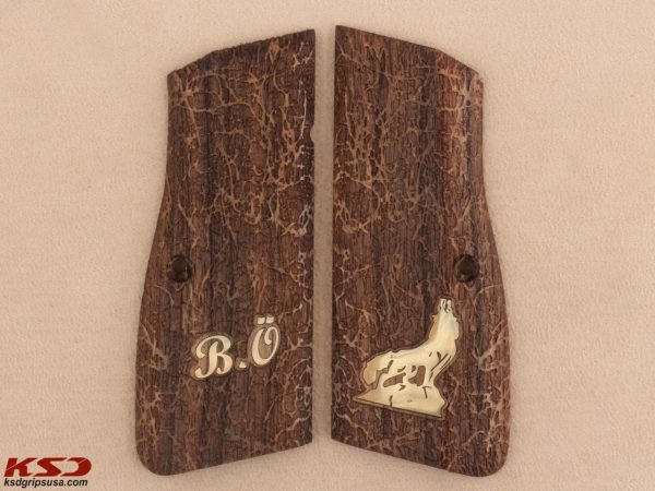 Browning MK3 Compatible Walnut Customizable Grips Stone 1 Gun Grips USA-1333