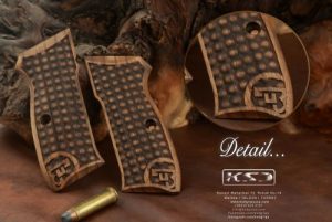 CZ 75, 75B, 75BD, 85 KADET SHADOW1 Compatible Walnut Grip Gun Grips USA-1308