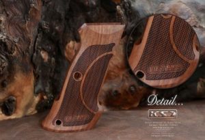 CZ (ProArmis Ver) Compatible Walnut Grips Diamond Gun Grips USA-1293