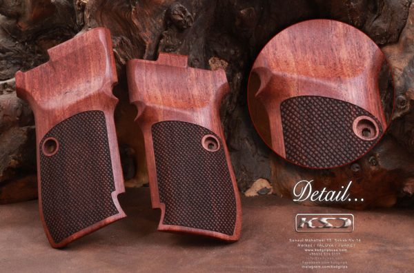 CZ 83 – 82 Compatible Rosewood Grips Diamond Gun Grips USA-1255